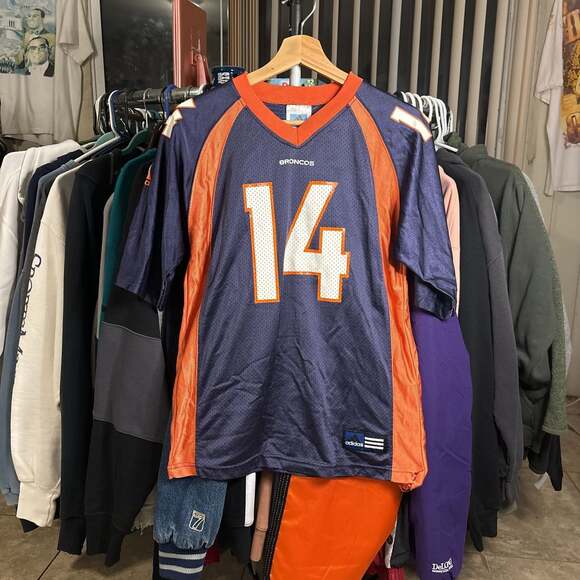 Vintage ADIDAS Denver Broncos Brian Griese Football Jersey Youth LARGE 14/16 B8 - Picture 1 of 5